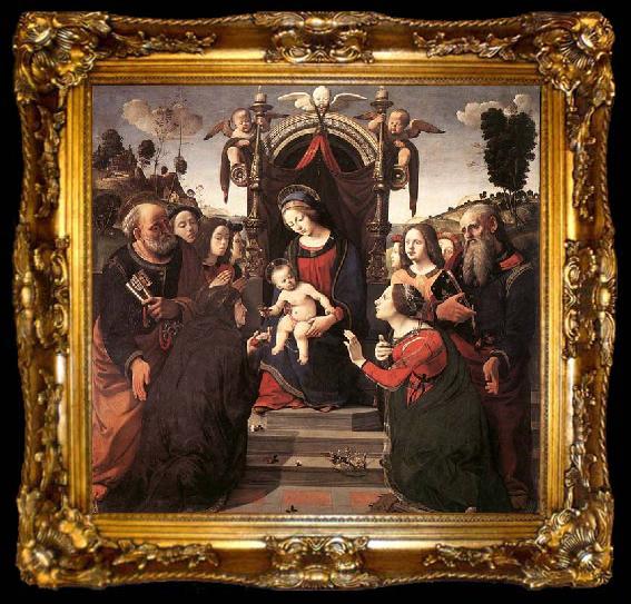 framed  Piero di Cosimo Mystical Marriage of St Catherine of Alexandria, ta009-2